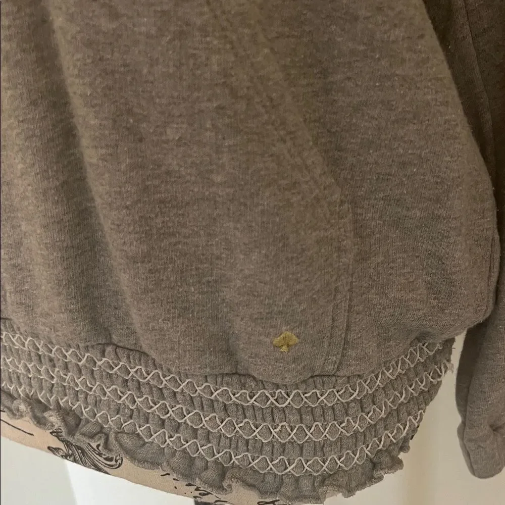 Kate Spade Gray Hooded Sweatshirt M